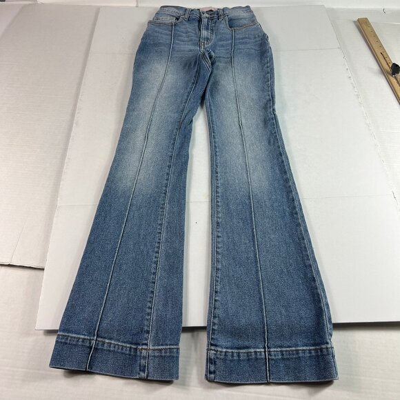 Revice Jean Women 24x32* Venus Flare Star High Rise Blue Front Seam Denim Tag 27 - Picture 1 of 16